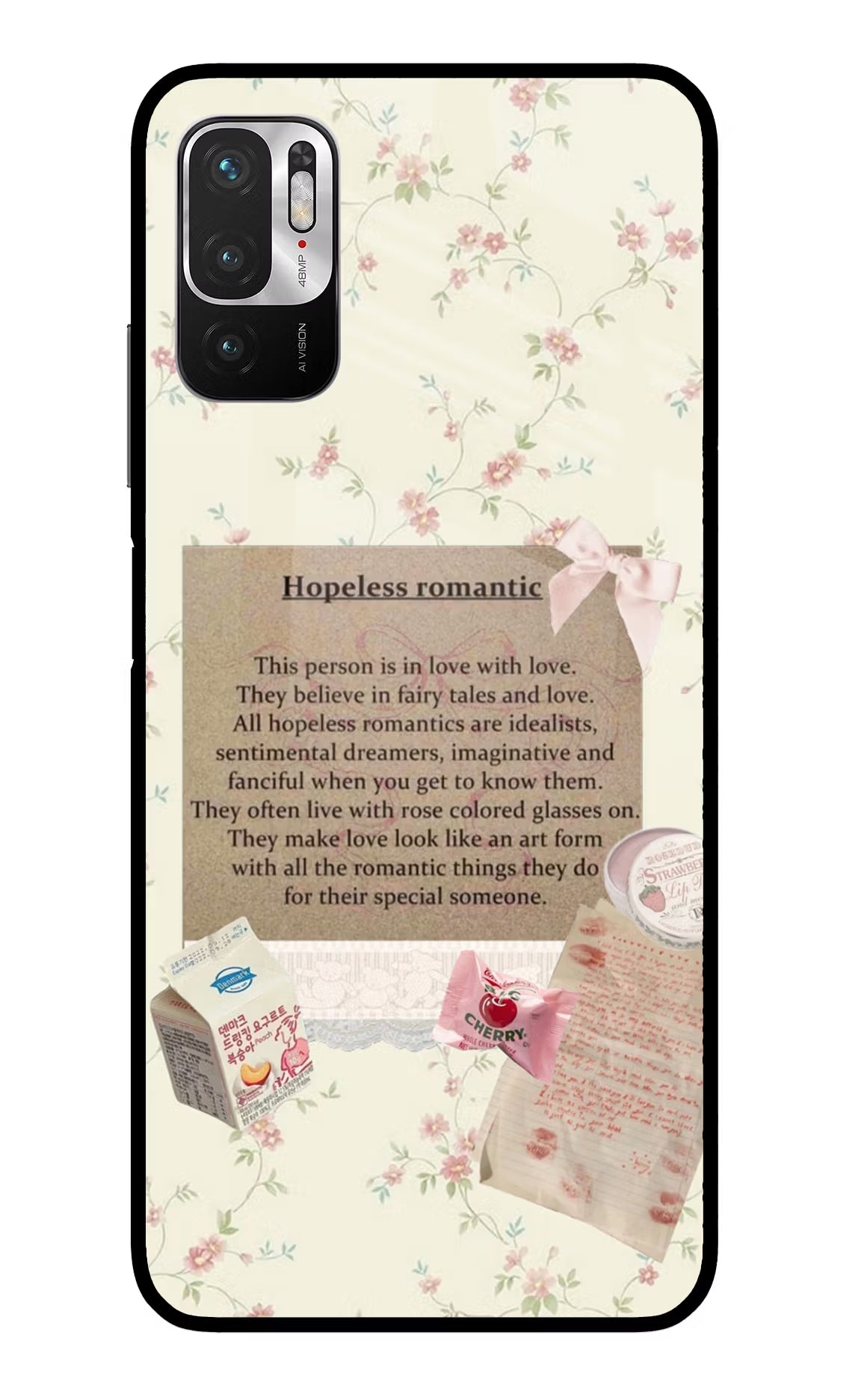 Hopeless Romantic Redmi Note 10T 5G Glass Case
