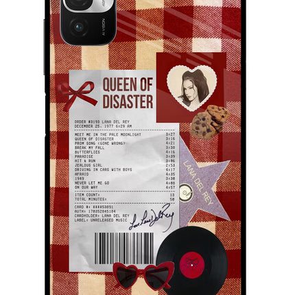 Queen of Disaster Redmi Note 10T 5G Glass Case