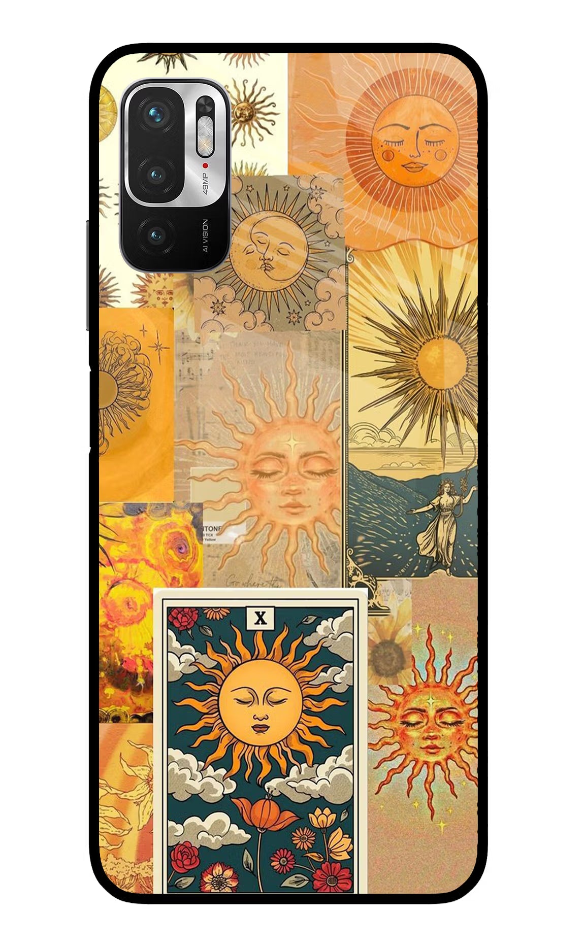 Sun Redmi Note 10T 5G Glass Case Back Cover by Casekaro