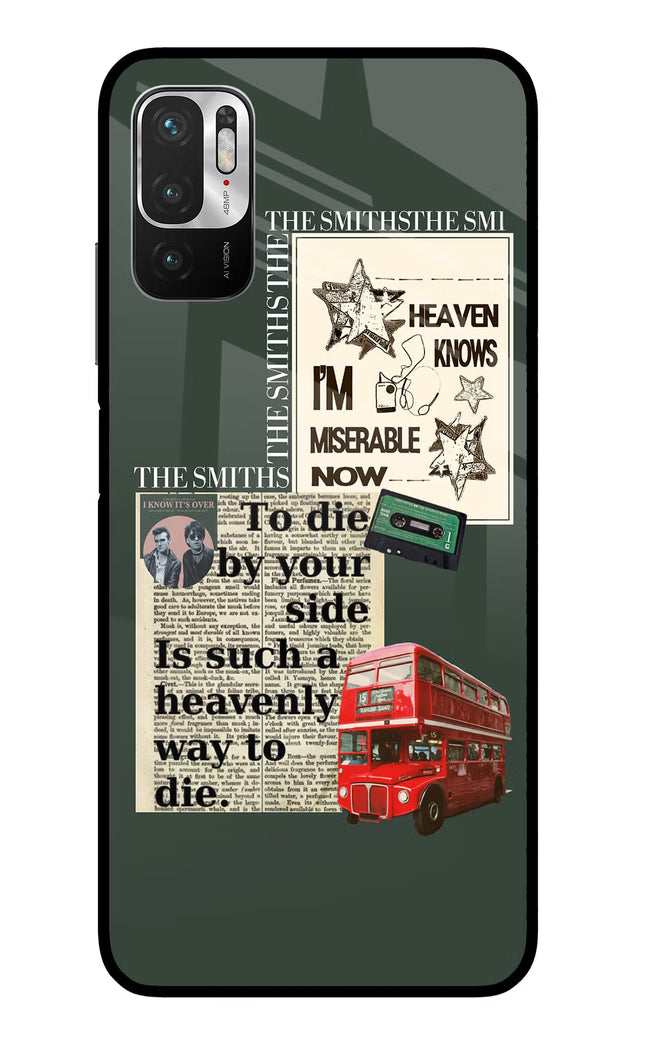 The Smiths Redmi Note 10T 5G Glass Case Back Cover by Casekaro