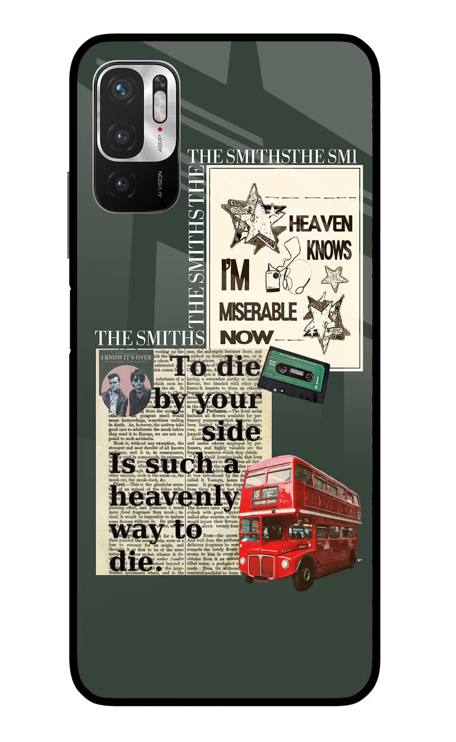 The Smiths Redmi Note 10T 5G Back Cover, Glass case