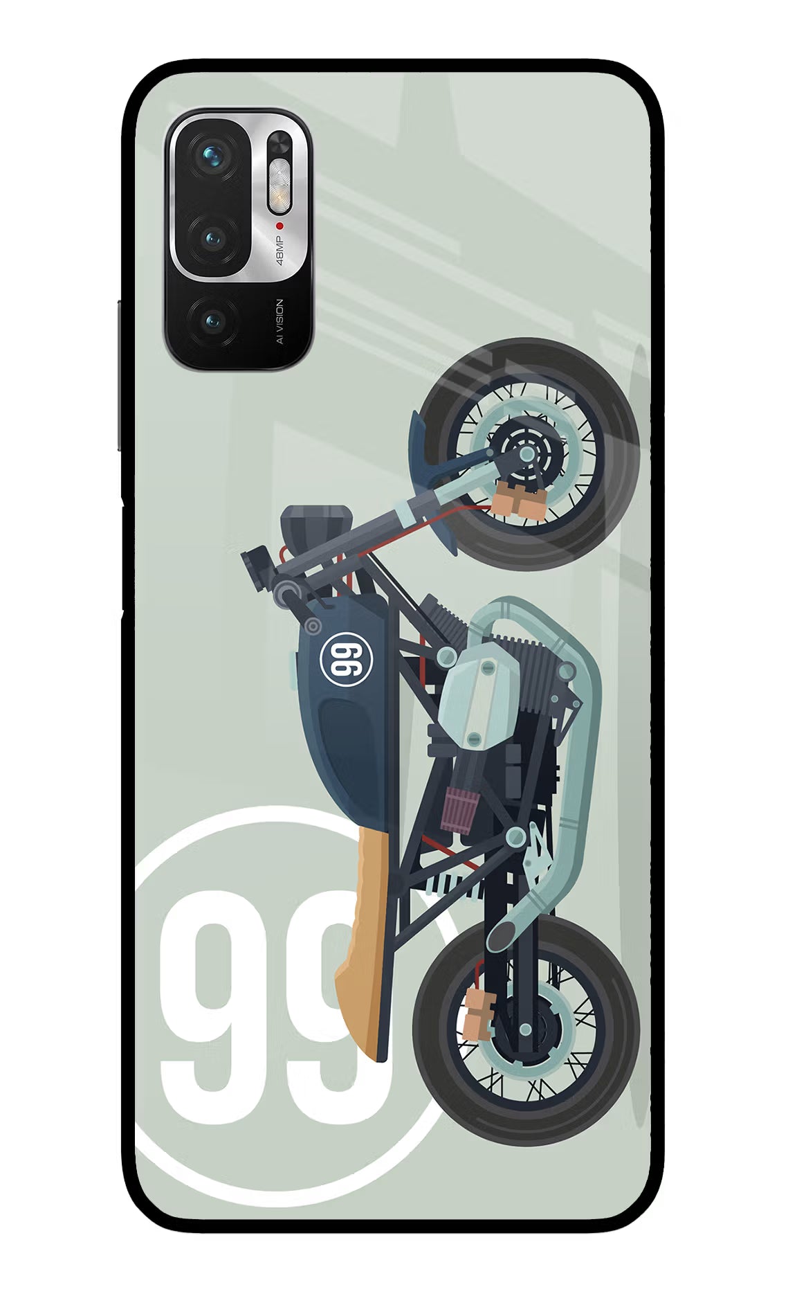 Classic Cafe Racer 99 Redmi Note 10T 5G Glass Case
