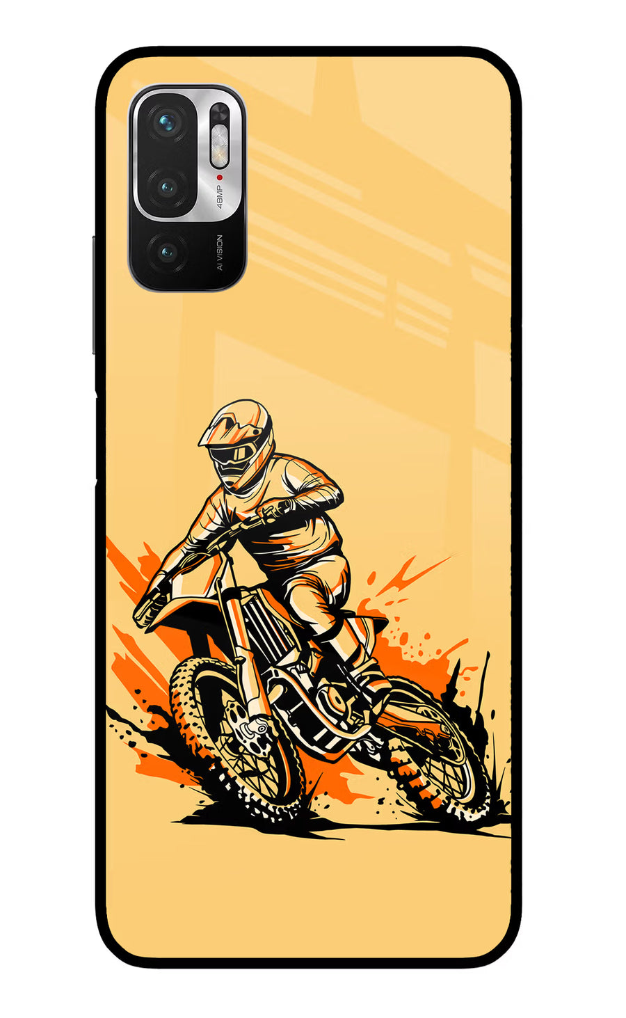 Off-Road Fury Redmi Note 10T 5G Back Cover, Glass case