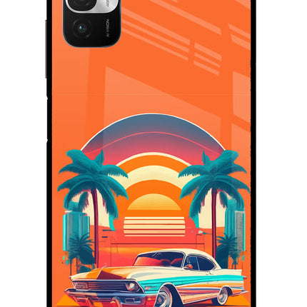 Palm Drive 80s Redmi Note 10T 5G Glass Case