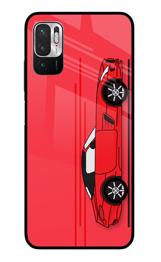 Red Velocity Redmi Note 10T 5G Glass Case
