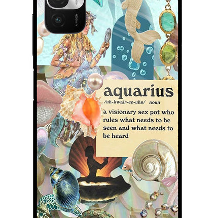 Aquarius Zodiac Redmi Note 10T 5G Glass Case