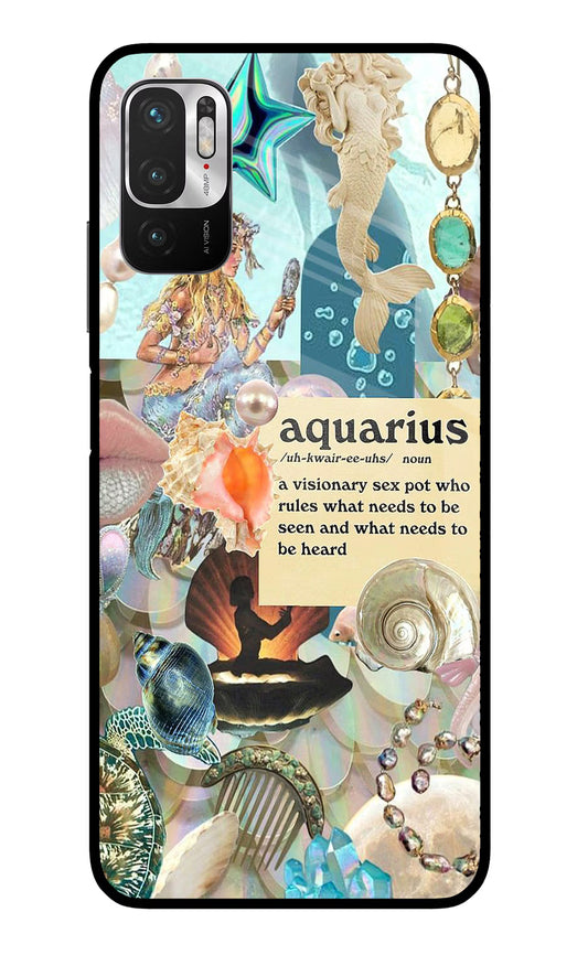 Aquarius Zodiac Redmi Note 10T 5G Glass Case