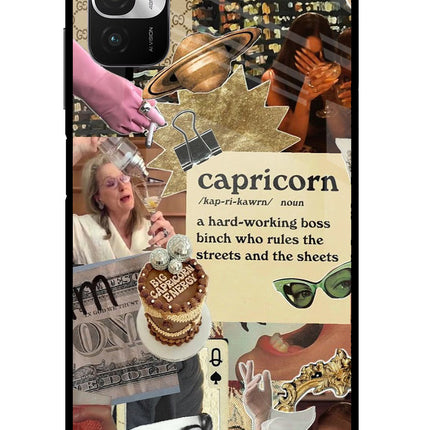 Capricorn Zodiac Redmi Note 10T 5G Glass Case