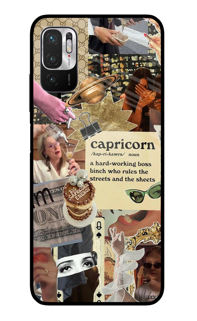 Capricorn Zodiac Redmi Note 10T 5G Glass Case