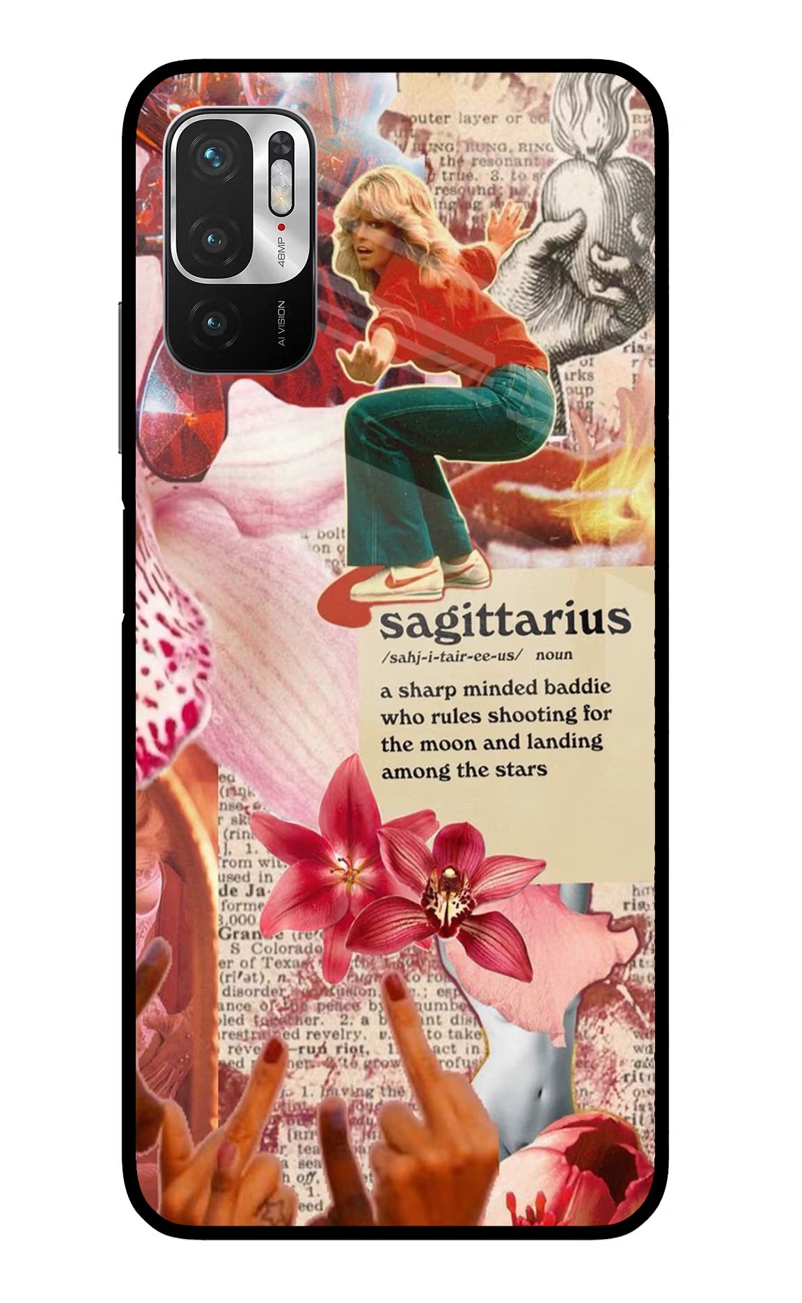 Sagittarius Zodiac Redmi Note 10T 5G Glass Case Back Cover by Casekaro