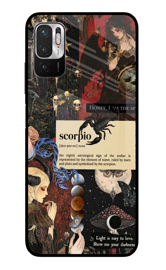 Scorpio Zodiac Redmi Note 10T 5G Glass Case Back Cover by Casekaro