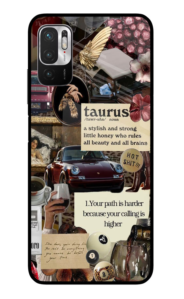 Taurus Zodiac Redmi Note 10T 5G Glass Case
