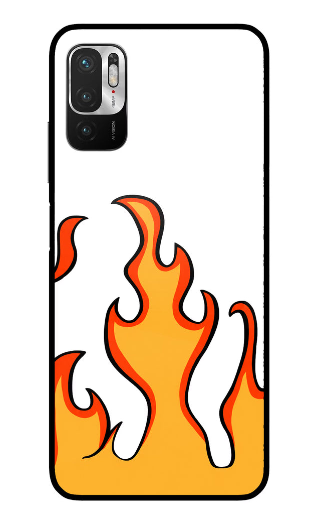 Fired Up – White Redmi Note 10T 5G Glass Case