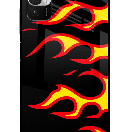 Side Sweep Flames Redmi Note 10T 5G Glass Case