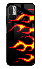 Side Sweep Flames Redmi Note 10T 5G Glass Case