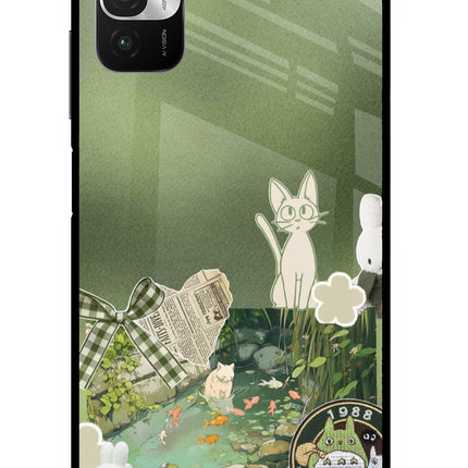 Aesthetic anime Redmi Note 10T 5G Glass Case