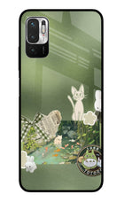 Aesthetic anime Redmi Note 10T 5G Glass Case