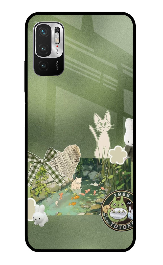Aesthetic anime Redmi Note 10T 5G Glass Case