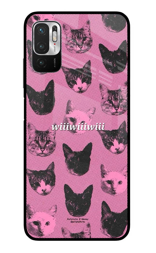 Pink Cats Redmi Note 10T 5G Glass Case