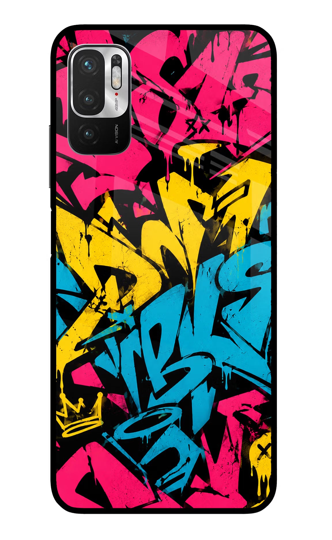 Graffiti Vibe Redmi Note 10T 5G Glass Case