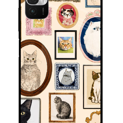 Mirror Cats Redmi Note 10T 5G Glass Case