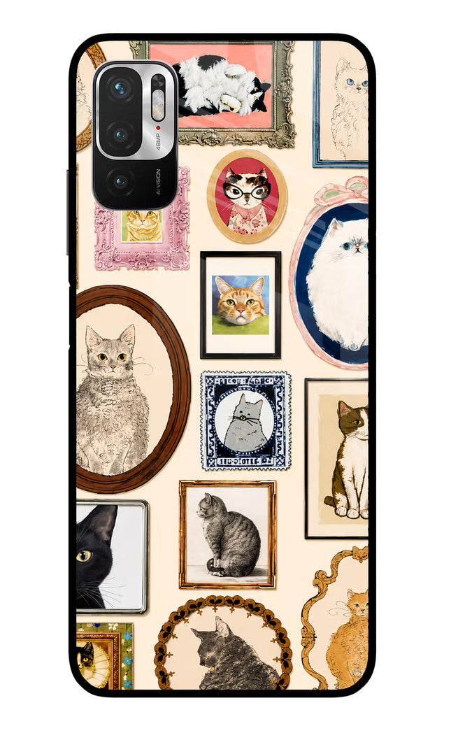 Mirror Cats Redmi Note 10T 5G Glass Case