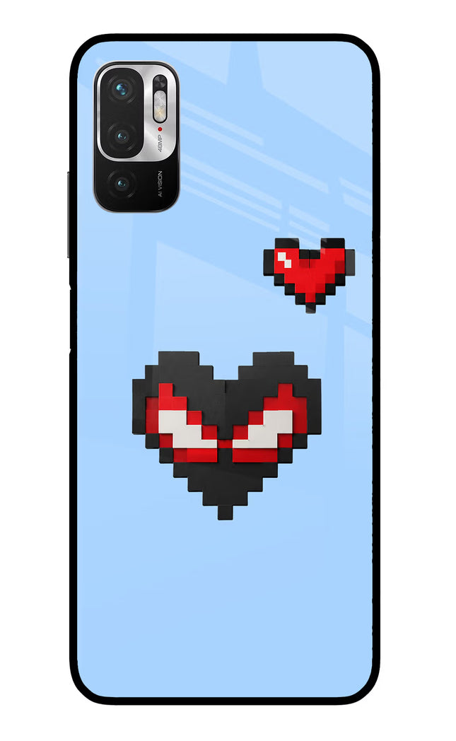 Peter Heart Redmi Note 10T 5G Glass Case