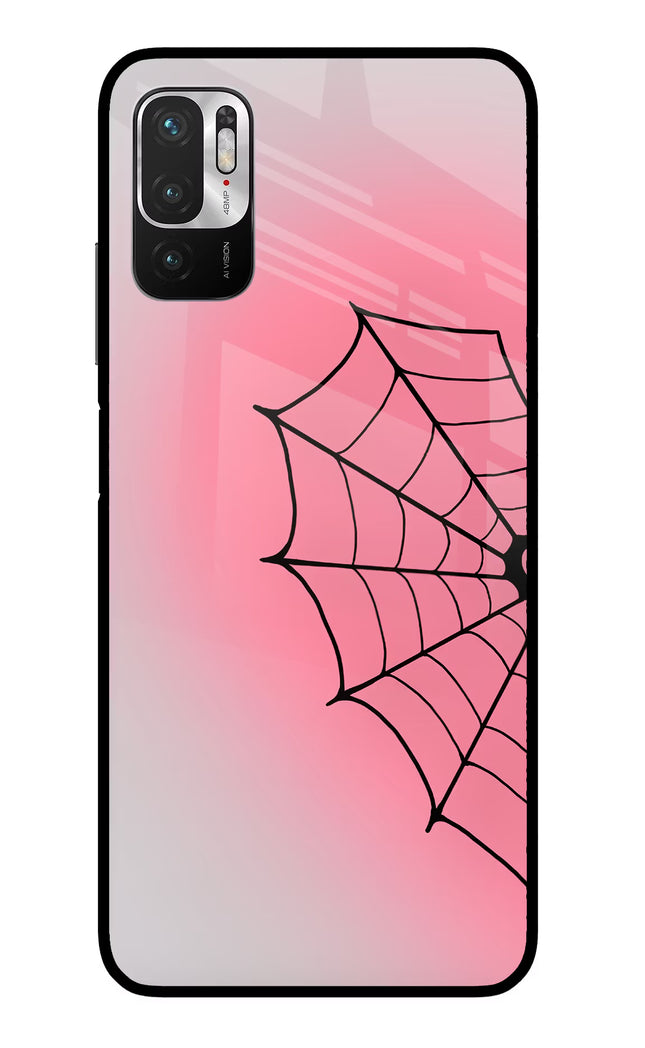 Pink Web Redmi Note 10T 5G Glass Case