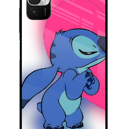 Stitch Hug Redmi Note 10T 5G Glass Case