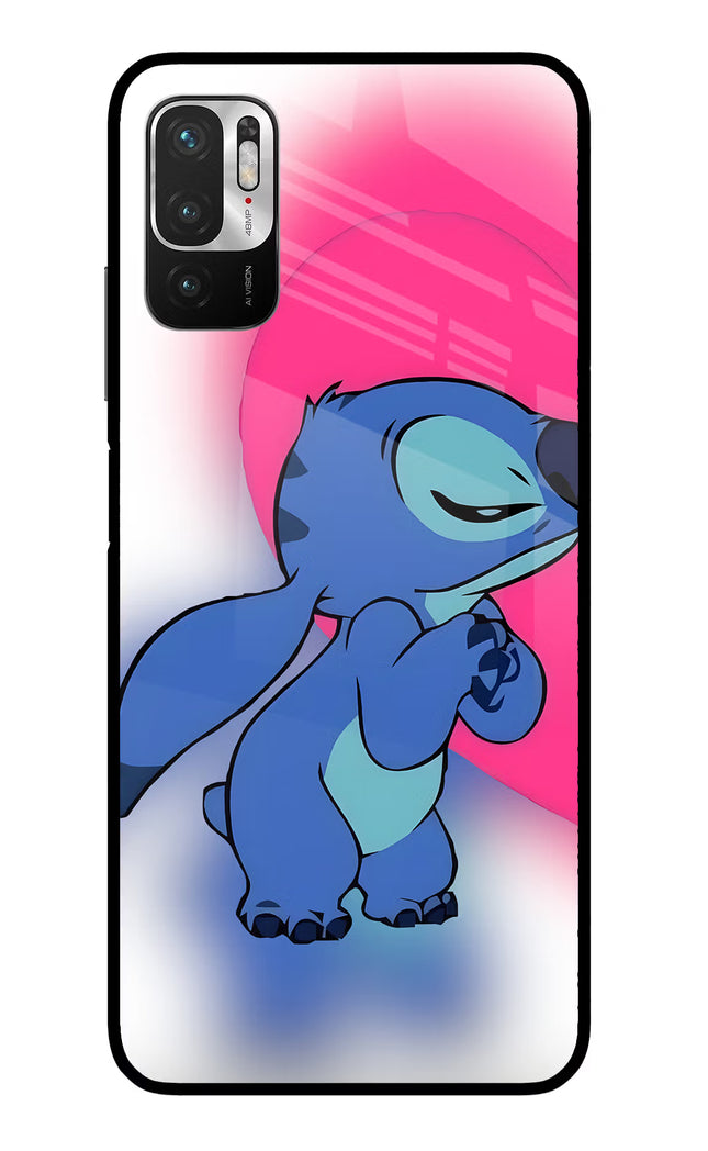 Stitch Hug Redmi Note 10T 5G Glass Case