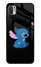 Stitch Crush Redmi Note 10T 5G Glass Case