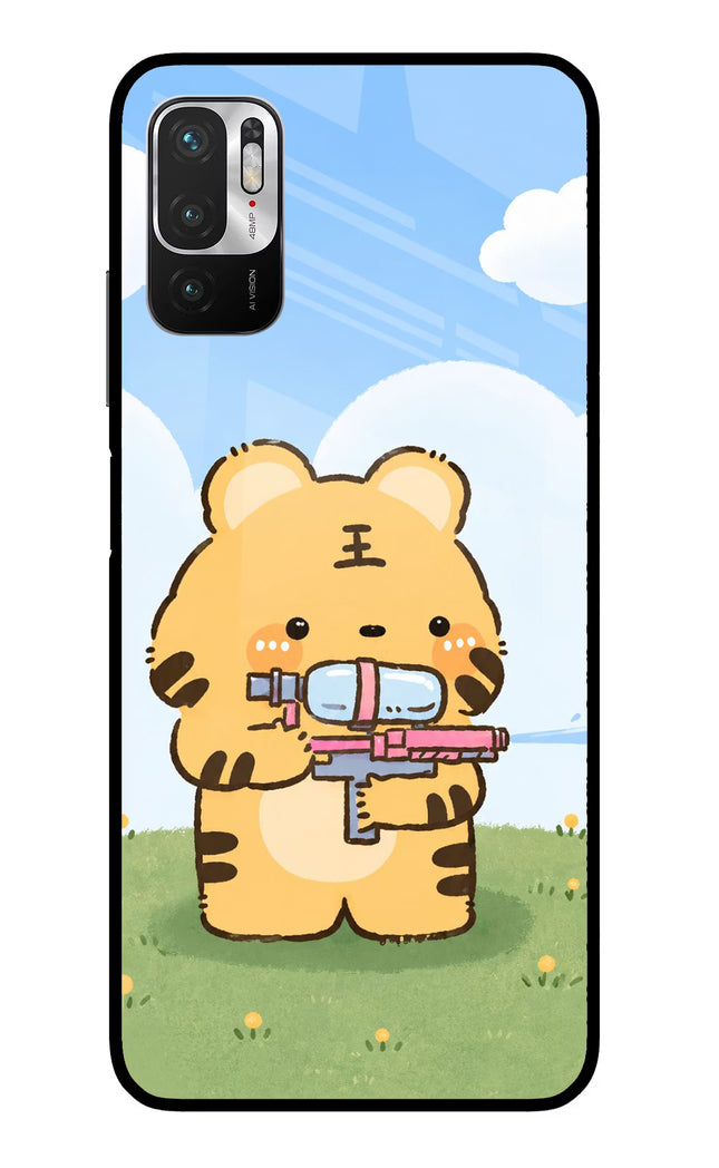 Tiger Treat Redmi Note 10T 5G Glass Case