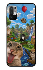 Minecraft Cat Chaos Redmi Note 10T 5G Glass Case