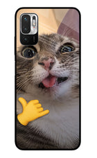Silly Cat Call Redmi Note 10T 5G Glass Case