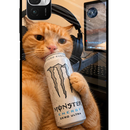 Gamer Cat Energy Redmi Note 10T 5G Glass Case