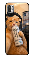 Gamer Cat Energy Redmi Note 10T 5G Glass Case