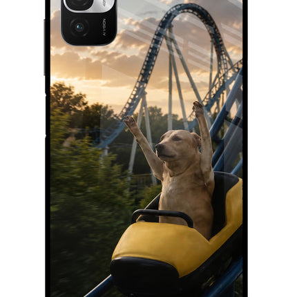 Rollercoaster Dog Redmi Note 10T 5G Glass Case
