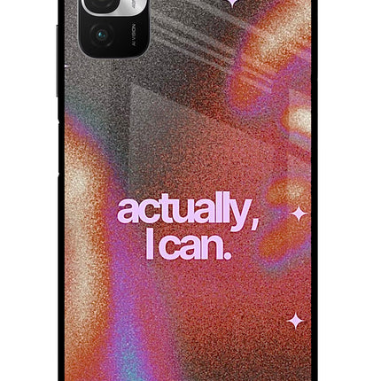 Pink Aura Redmi Note 10T 5G Glass Case Back Cover by Casekaro