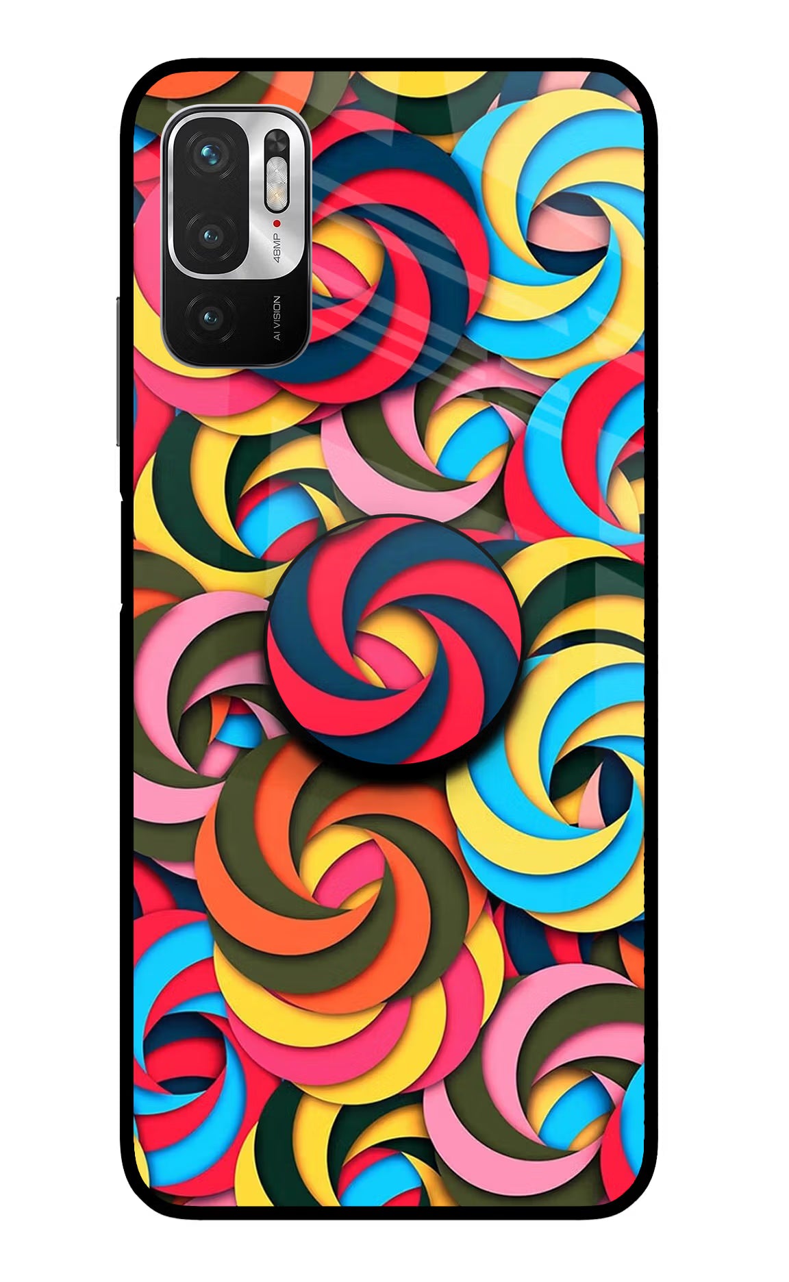 Spiral Pattern Redmi Note 10T 5G Pop Case by Casekaro