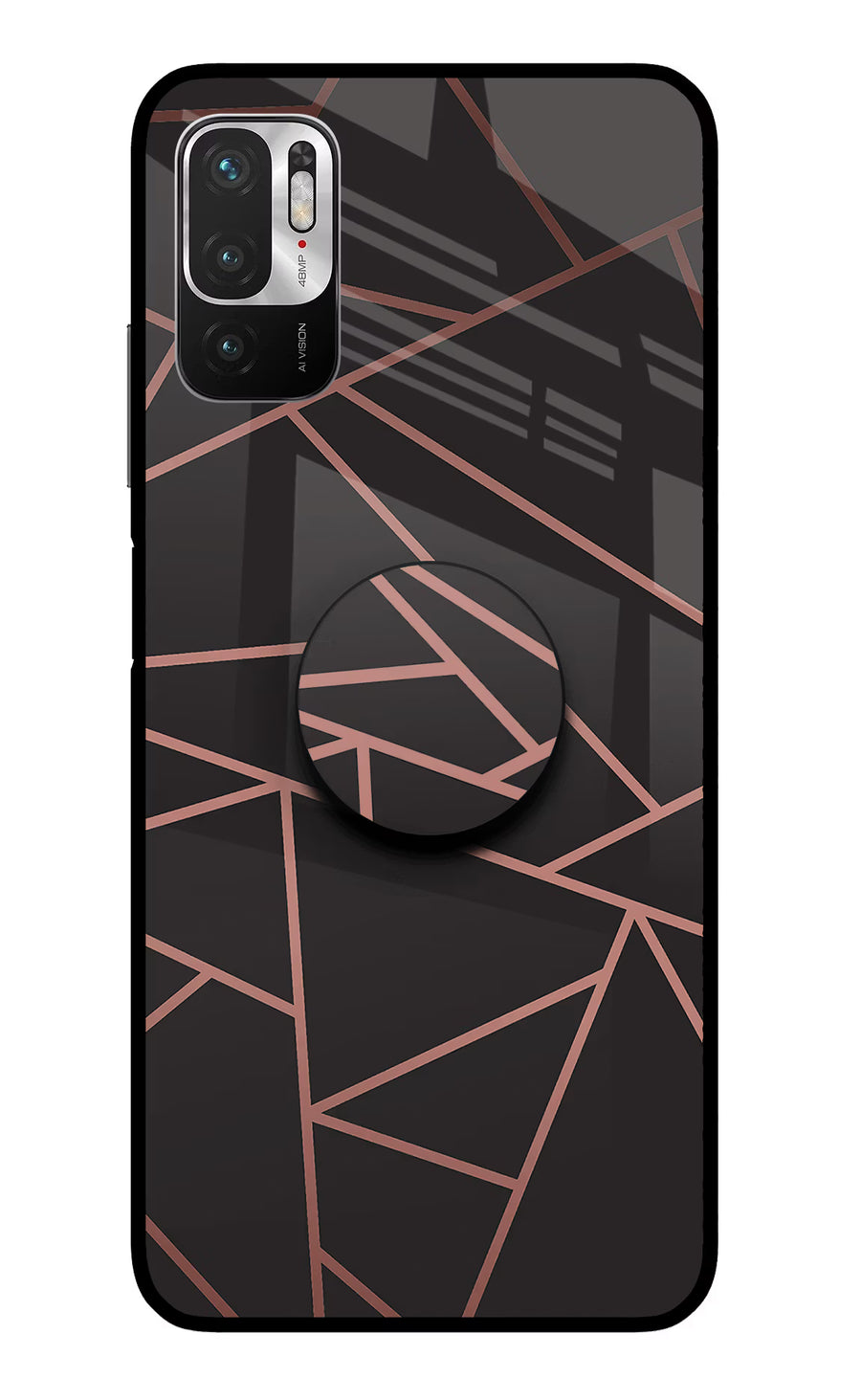 Geometric Pattern Redmi Note 10T 5G Pop Case, Glass case