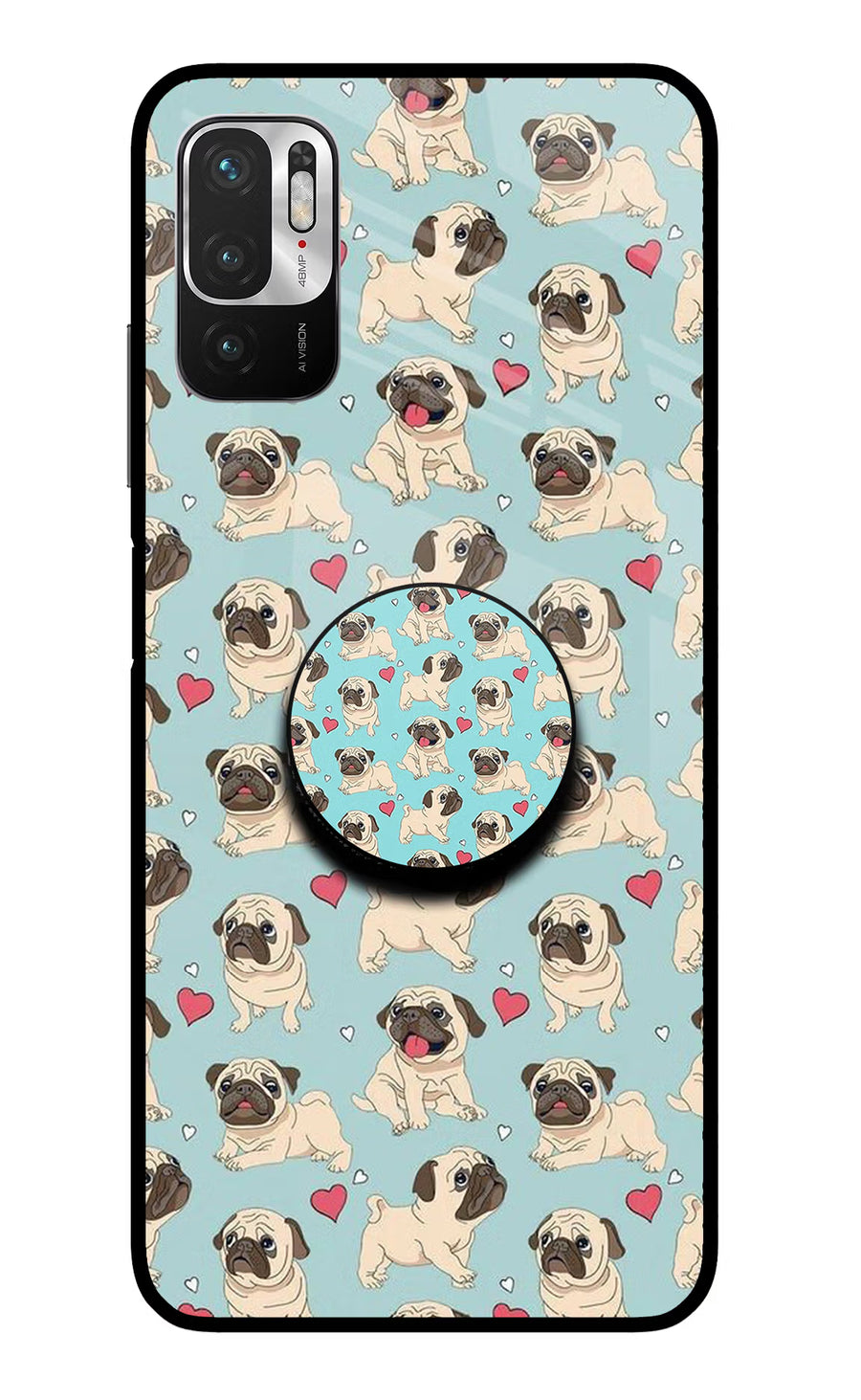 Pug Dog Redmi Note 10T 5G Pop Case, Glass case