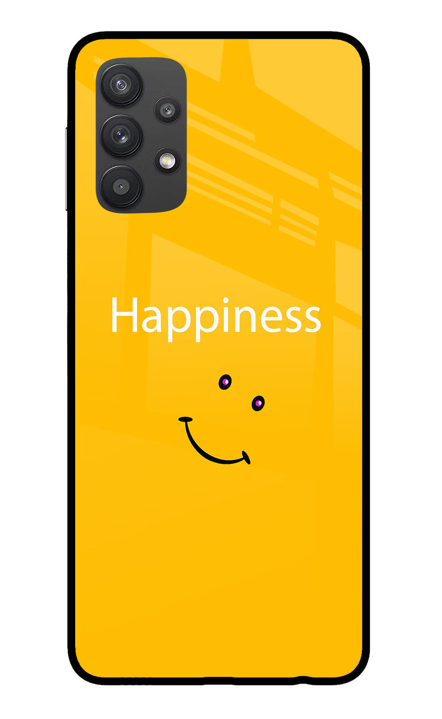 Happiness With Smiley Samsung M32 5G Back Cover, Glass case