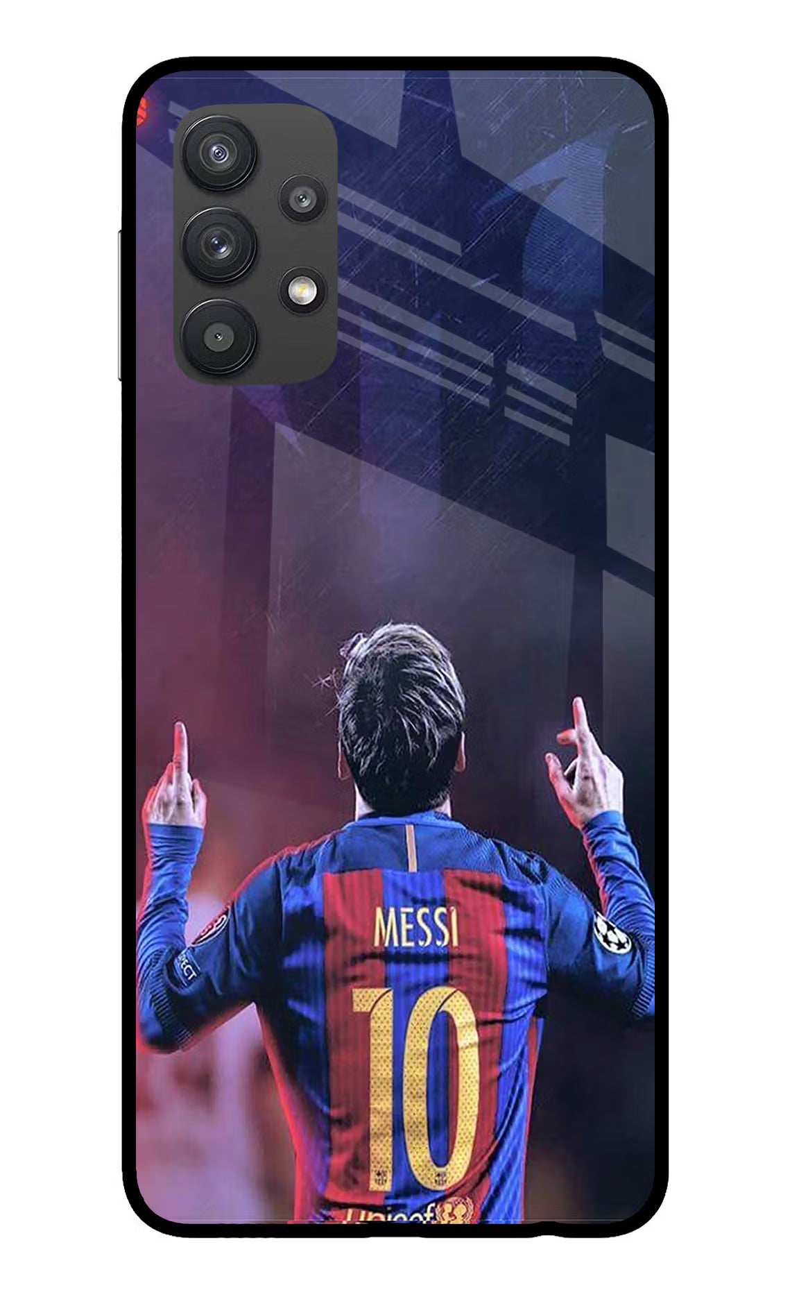 Messi Samsung M32 5G Glass Case Back Cover by Casekaro