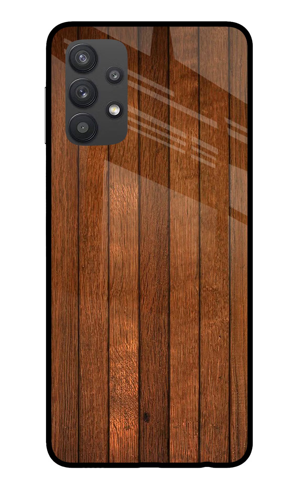 Wooden Artwork Bands Samsung M32 5G Glass Case