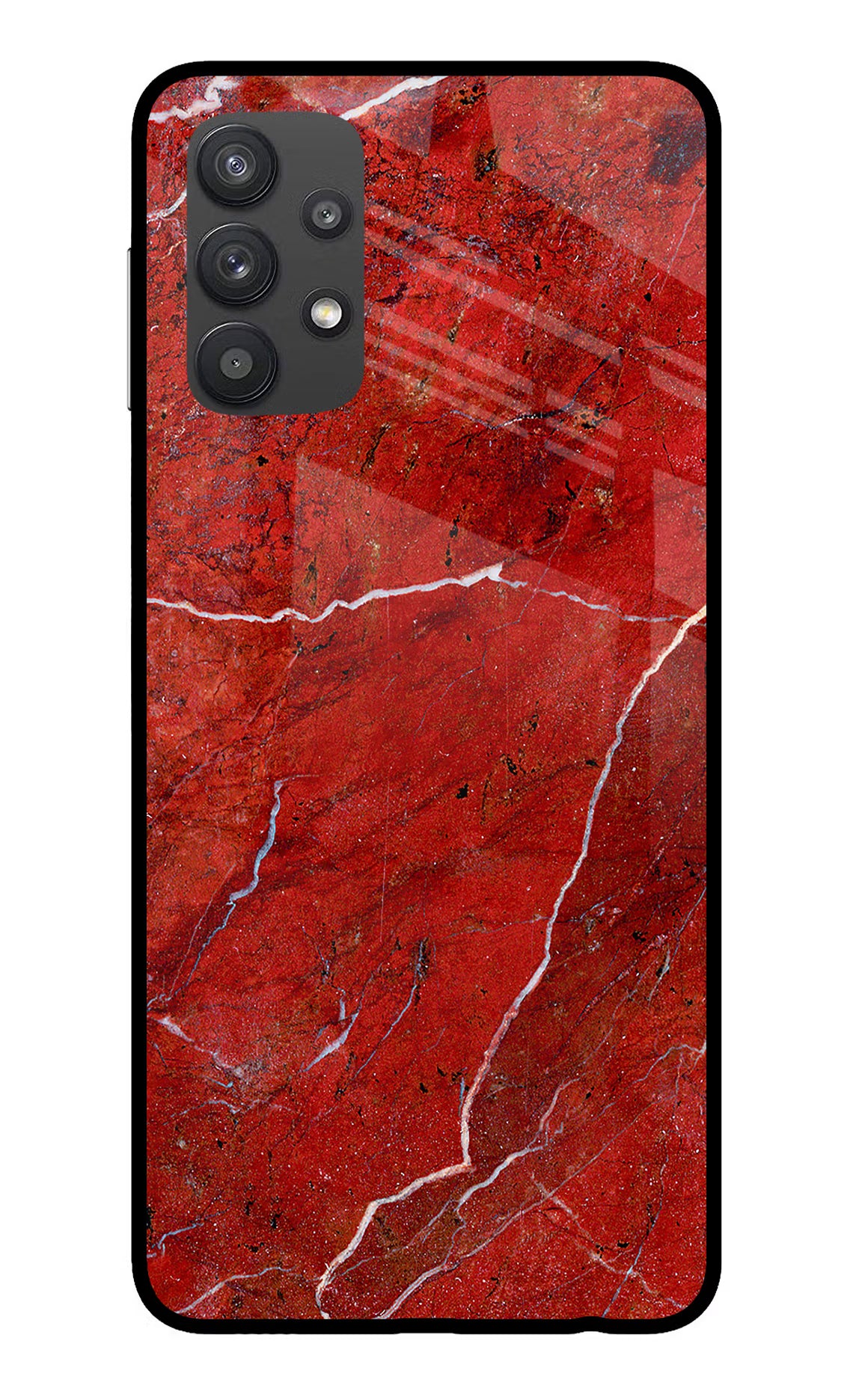 Red Marble Design Samsung M32 5G Glass Case