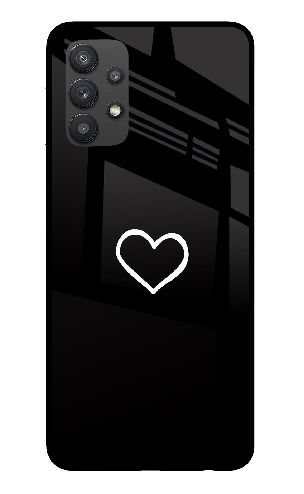 Heart Samsung M32 5G Glass Case Back Cover by Casekaro