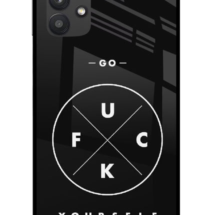 Go Fuck Yourself Samsung M32 5G Glass Case Back Cover by Casekaro