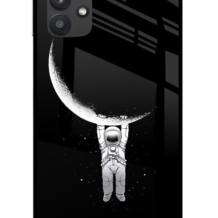 Moon Space Samsung M32 5G Glass Case Back Cover by Casekaro
