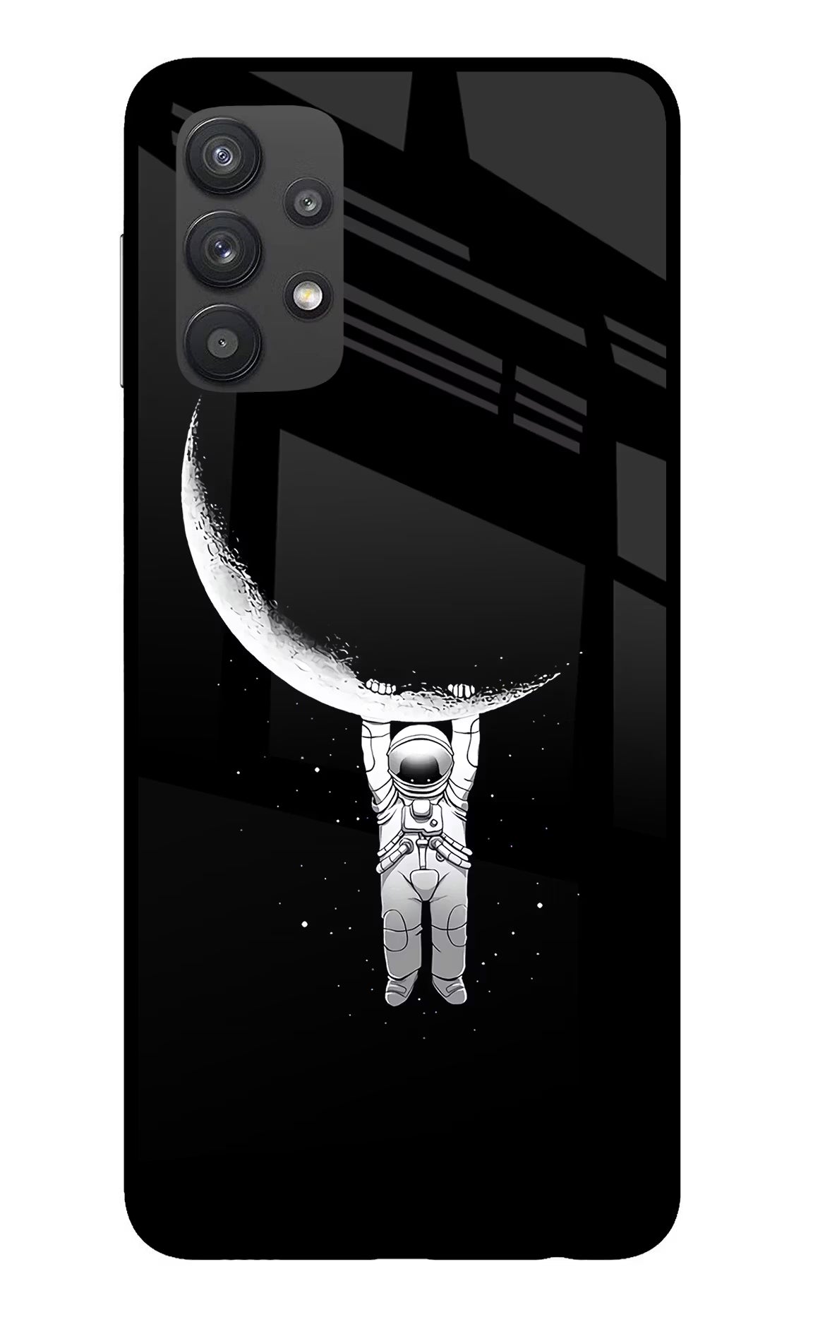 Moon Space Samsung M32 5G Glass Case Back Cover by Casekaro