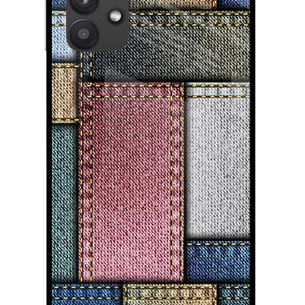 Multicolor Jeans Samsung M32 5G Glass Case Back Cover by Casekaro
